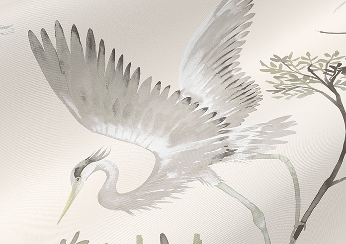 Cranes, Fresh Cream - Roller Blind - Image 4